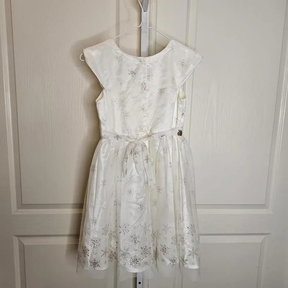 Elegant Girls' Dress with Sequined Belt